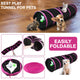 Cosy Life Cat Play Tunnel Collapsible with Integrated Toy | Black-Pink