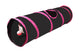 Cosy Life Cat Play Tunnel Collapsible with Integrated Toy | Black-Pink