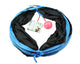 Cosy Life Cat Play Tunnel Collapsible with Integrated Toy | Black-Blue