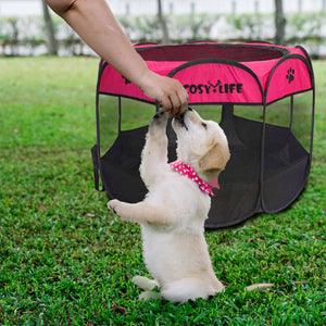 Cosy Life Playpen Pop Up Tent for Pets Dogs Puppies | Small - Brown