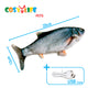 COSY LIFE Electric Flopping Catnip Fish Toy for Cat with USB Cable | Chew & Bite | Silver Carp