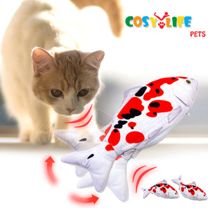 COSY LIFE Electric Flopping Catnip Fish Toy for Cat with USB Cable | Chew & Bite | Koi