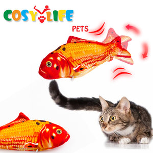 COSY LIFE Electric Flopping Catnip Fish Toy for Cat with USB Cable | Chew & Bite | Gold Fish